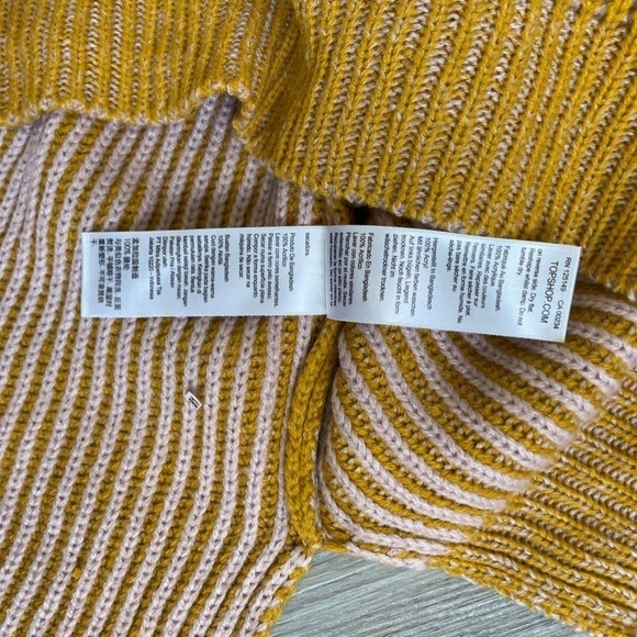 Topshop Gold Oversized Mock Neck Chunky Sweater - Picture 7 of 7